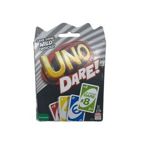 Uno Dare! Card‎ Game Same Game Wild Choices! Mattel Kids or Adults ages 7 and up